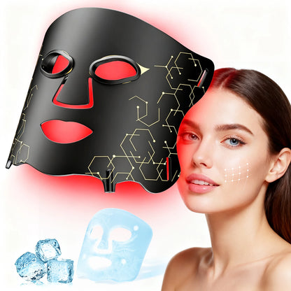 LED Photon Face Mask 66 Beads with Ice Pack 2500Mah Battery Home Skin Rejuvenation